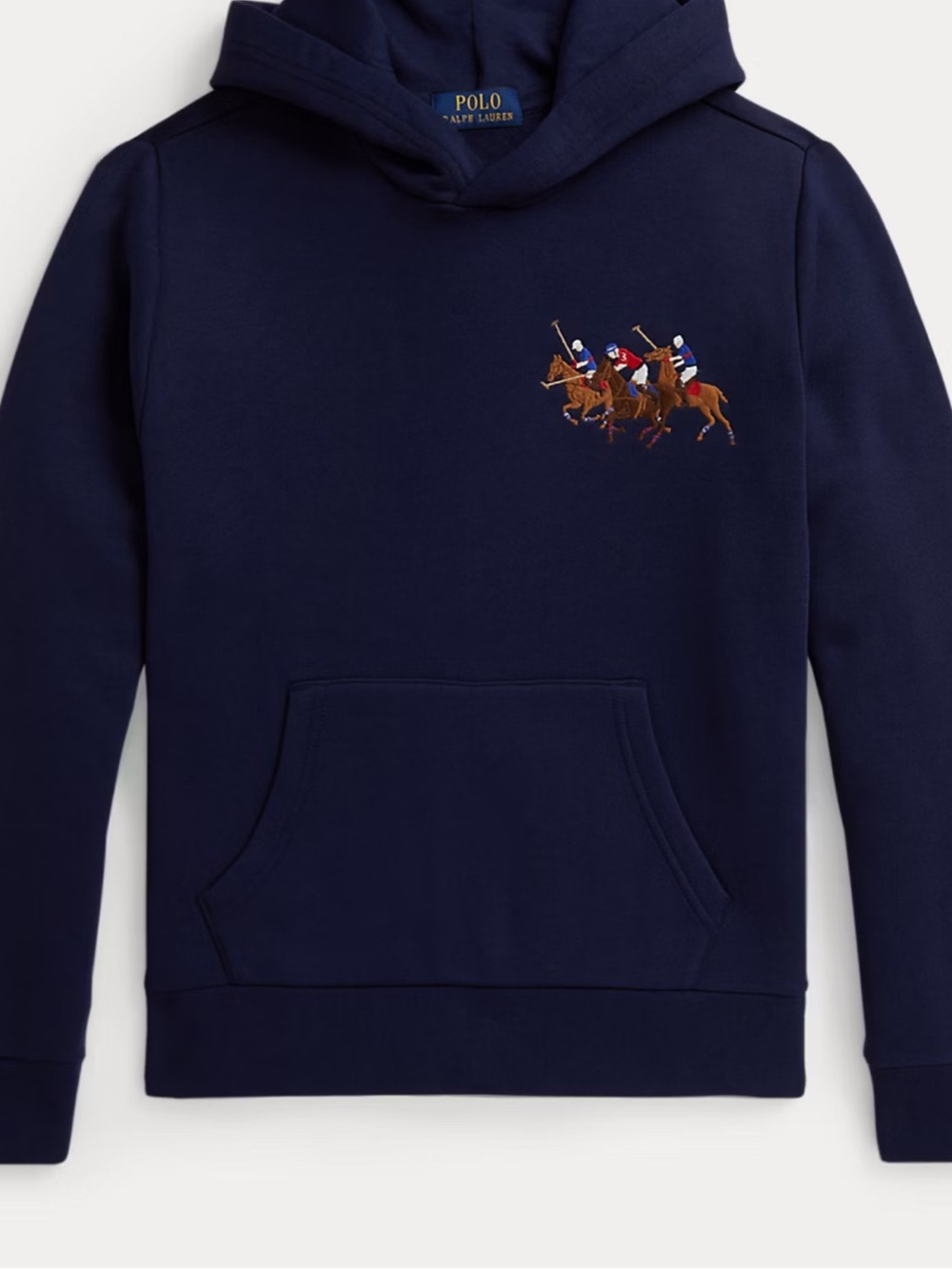 Polo by Ralph Lauren Navy Hoodie with Embroidered Polo Players